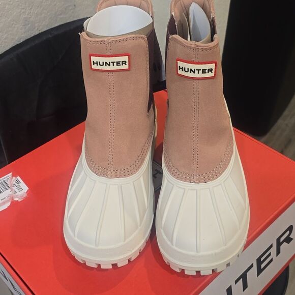 Hunter Sutton Waterproof Duck Boot- Whitby Sand/Rococo Blush - Picture 9 of 11